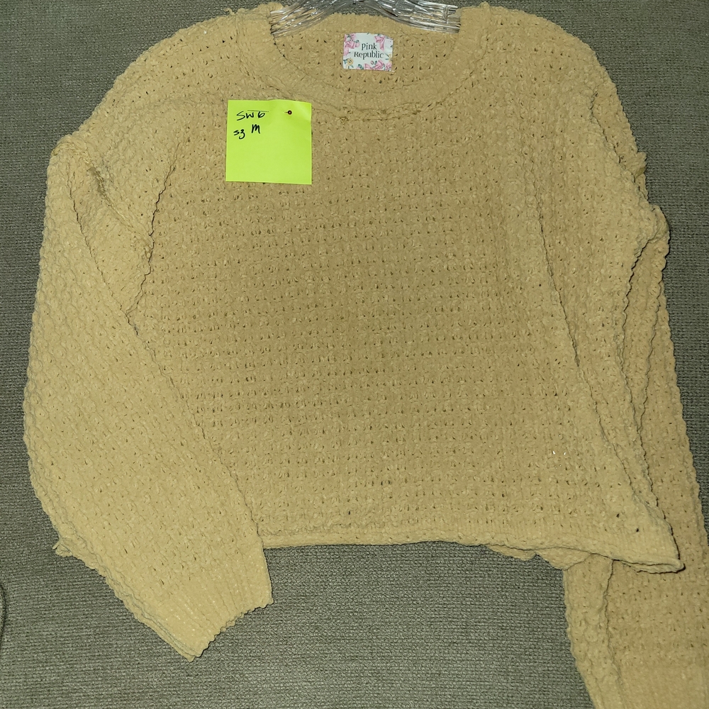 Sw6 Pink Republic Women's Mustard Color, SOFT Sweater